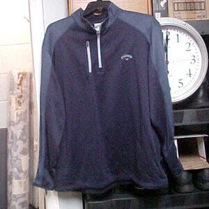 Mens Textured Midweight Stripe Half Zip Golf Shirt